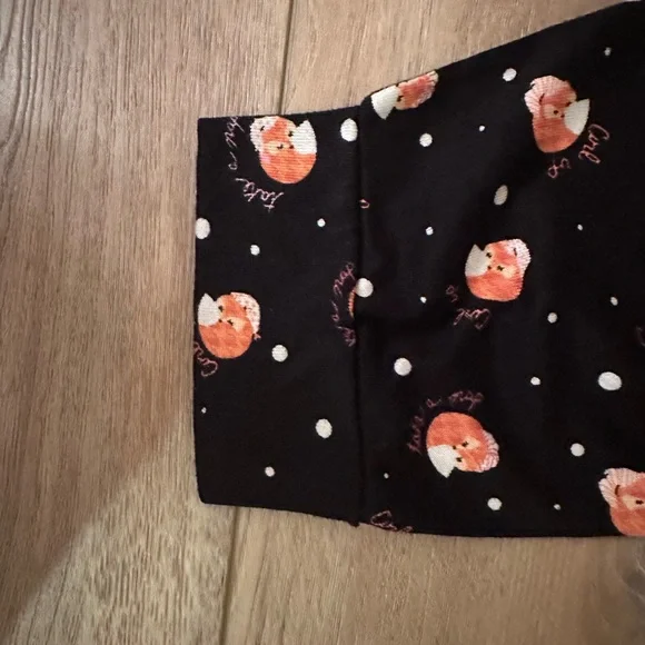 Cuddl Duds Fox Pattern Black Pajama Set - Picture 4 of 10